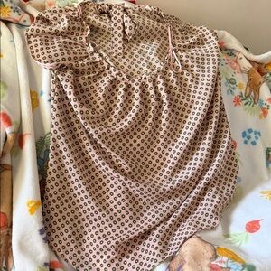 LC Lauren Conrad Pink and Green Patterned Short Sleeve Top size small